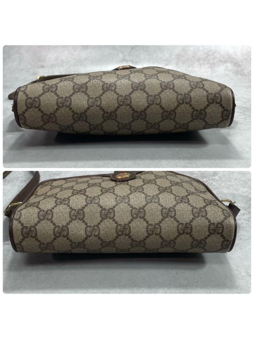 Gucci GG Sherry Line Shoulder Bag Brown Leather - Picture 8 of 10